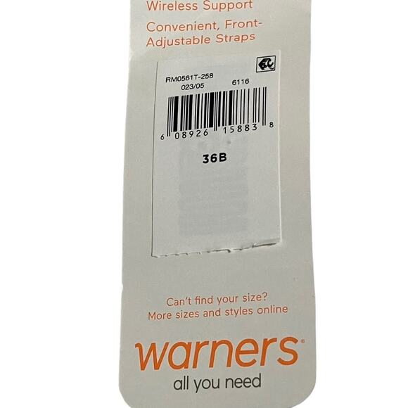 Warner's Womens Bra Size 36B Simply Perfect Smoothing Lightly Lined Wireless - Picture 9 of 10
